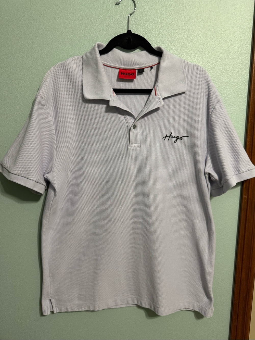 HUGO BOSS Men's Mercerized Cotton Polo Shirt - Script Logo (Size XL)